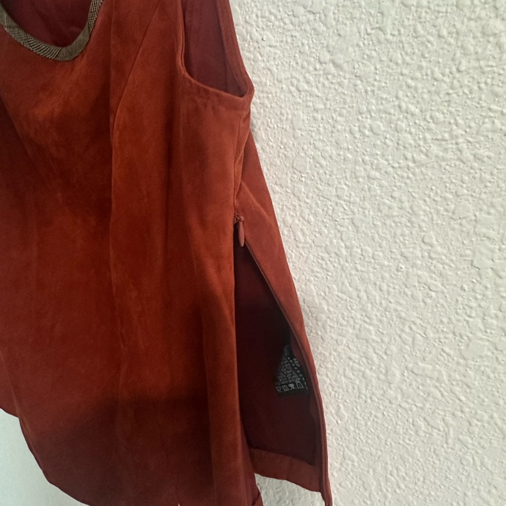 Perceptions Women’s Sleeveless Blouse 14P Petite Orange Business Office Academia - Picture 3 of 4